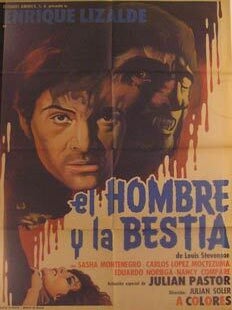 Item #55-2088 El Hombre Y La Bestia. Movie poster. (Cartel de la Película). Sasha Montenegro...