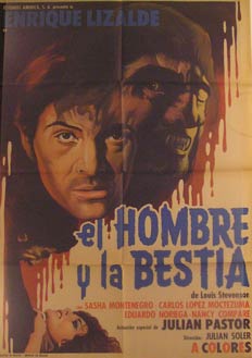 Item #55-2088 El Hombre Y La Bestia. Movie poster. (Cartel de la Película). Sasha Montenegro...