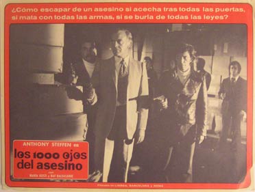 Direccin: Juan Bosch. Con Raf Baldassarre, Joan Borras, Alfonso de la Vega - Los 1000 Ojos Del Asesino. Movie Poster. (Cartel de la Pelcula)
