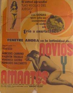 Direccin: Sergio Vjar. Con Veronica Castro, Enrique Novi, Fernando Balzaretti - Novios Y Amantes. Movie Poster. (Cartel de la Pelcula)