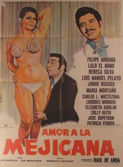Item #55-2128 Amor a la Mejicana. Movie poster. (Cartel de la Película). Rebeca Silva...