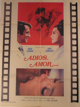 Direccin: Abel Salazar. Con Julio Aleman, Saby Kamalich, Marilu Elizaga - Adios, Amor... Movie Poster. (Cartel de la Pelcula)