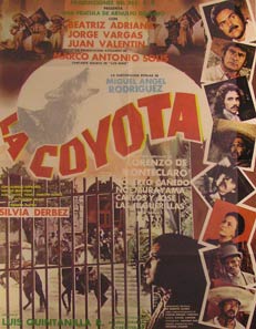 Item #55-2172 La Coyota. Movie poster. (Cartel de la Película). Jorge Vargas Dirección: Luis Quintanilla Rico. Con Beatriz Adriana, Juan Valentin.