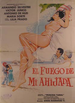 Item #55-2178 El Fuego de Mi Ahijada. Movie poster. (Cartel de la Película). Victor Junco...