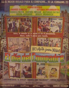 Item #55-2189 El Dia del Compadre. Movie poster. (Cartel de la Película). Andres Garcia...