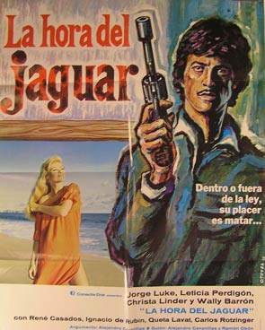 Item #55-2229 La Hora del Jaguar. Movie poster. (Cartel de la Película). Christa Linder...