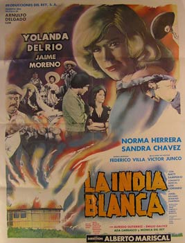 Item #55-2254 La India Blanca. Movie poster. (Cartel de la Película). Jaime Moreno...
