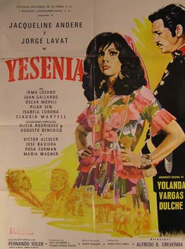 Item #55-2273 Yesenia. Movie poster. (Cartel de la Película). Jorge Lavat Dirección:...