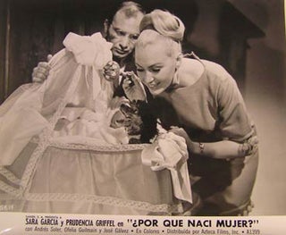 Item #55-2286 Por Que Naci Mujer. Movie poster. (Cartel de la Película). Andrés Soler...