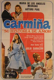Direccin: Julio Saraceni. Con Mara de los ngeles Medrano, Arturo Puig, Ricardo Moran - Carmina: Su Historia de Amor. Movie Poster. (Cartel de la Pelcula)