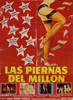Item #55-2319 Las Piernas Del Millon. Movie poster. (Cartel de la Película). Frank Moro...
