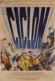 Item #55-2321 Ciclon. Movie poster. (Cartel de la Película). Carroll Baker Dirección: René Cardona Jr. Con Arthur Kennedy, Lionel Stander.