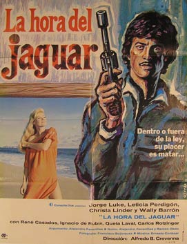 Item #55-2338 La Hora del Jaguar. Movie poster. (Cartel de la Película). Christa Linder...