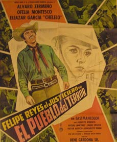 Item #55-2371 El Pueblo del Terror. Movie poster. (Cartel de la Película). Ofelia Montesco...