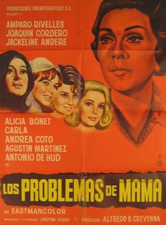 Item #55-2373 Los Problemas de Mama. Movie poster. (Cartel de la Película). Joaquin Cordero...