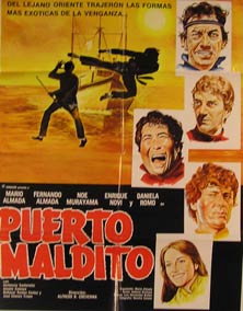 Item #55-2380 Puerto Maldito. Movie poster. (Cartel de la Película). Fernando Almada...