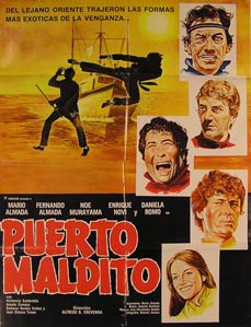 Item #55-2385 Puerto Maldito. Movie poster. (Cartel de la Película). Fernando Almada...