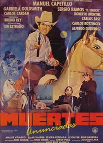Direccin: Julio Ruiz Llaneza. Con Manuel Capetillo hijo, Gabriela Goldsmith, Sergio Ramos - Muertes Anunciadas. Movie Poster. (Cartel de la Pelcula)