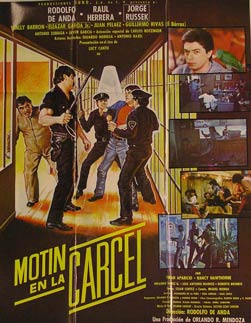 Item #55-2429 Motin en la Carcel. Movie poster. (Cartel de la Película). Raul Herrera...