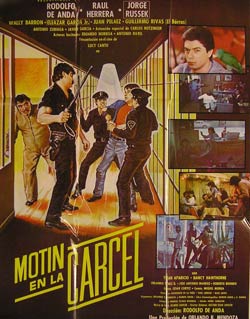 Item #55-2439 Motin en la Carcel. Movie poster. (Cartel de la Película). Raul Herrera...