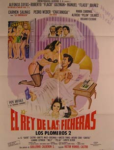 Item #55-2441 El Rey de las Ficheras. Movie poster. (Cartel de la Película). Roberto Guzman...