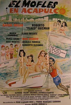 Item #55-2460 El Mofles en Acapulco. Movie poster. (Cartel de la Película). Humberto Elizondo...