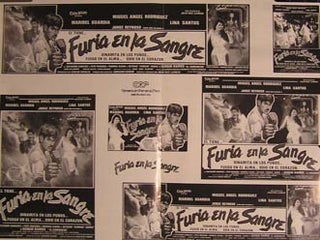 Item #55-2461 Furia en la Sangre. Movie poster. (Cartel de la Película). Maribel Guardia...