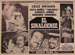 Item #55-2483 El SInaloense. Movie poster. (Cartel de la Película). Evita Munoz 'Chacita'...