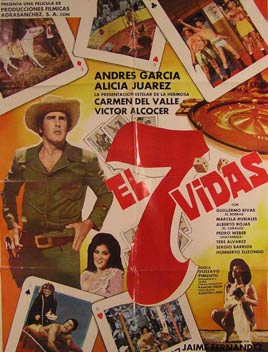 Item #55-2486 El Siete Vidas. Movie poster. (Cartel de la Película). Alicia Juárez...