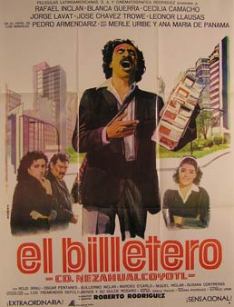 Item #55-2489 El Billetero: Cd. Nezahualcoyotl. Movie poster. (Cartel de la Película). Blanca...