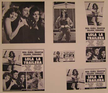 Item #55-2508 Lola La Trailera. Movie poster. (Cartel de la Película). Rolando Fernandez Dirección: Raul Fernandez. Con Rosa Gloria Chagoyan, Irma Selmano.