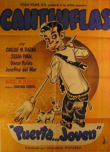 Direccin: Miguel M. Delgado. Con Cantinflas, Silvia Pinal, Carlos Martnez Baena - Puerta... Joven. Movie Poster. (Cartel de la Pelcula)