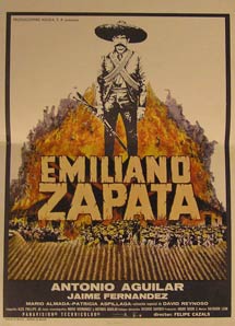 Direccin: Felipe Cazals. Con Antonio Aguilar, Jaime Fernandez, Armando Acosta - Emiliano Zapata. Movie Poster. (Cartel de la Pelcula)