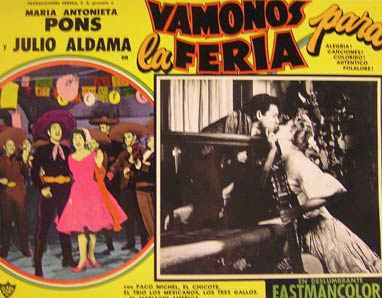 Direccin: Ramn Pereda. Con Ricardo Adalid, Jlio Aldama, Guillermo Bravo Sosa - Vamonos Para la Feria. Movie Poster. (Cartel de la Pelcula)
