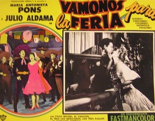 Item #55-2550 Vamonos Para la Feria. Movie poster. (Cartel de la Película). Júlio Aldama...