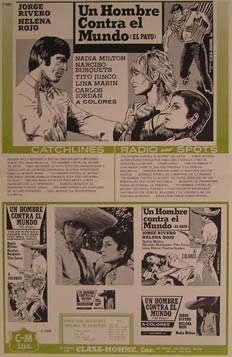 Item #55-2561 Un Hombre Contra el Mundo (El Payo). Movie poster. (Cartel de la Película). Helena...