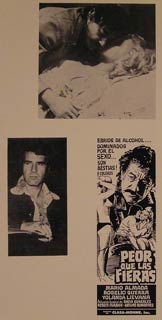 Item #55-2562 Peor que las Fieras. Movie poster. (Cartel de la Película). Rogelio Guerra...