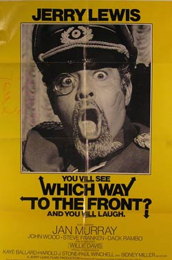 Direccin: Jerry Lewis. Con Jerry Lewis, Jan Murray, John Wood - Which Way to the Front? Movie Poster. (Cartel de la Pelcula)