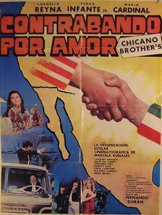 Item #55-2599 Contrabando por Amor: Chicano's Brother. Movie poster. (Cartel de la Película). Pedro Infante Jr. Dirección: Fernando Durán Rojas. Con Cornelio Reyna, Maria Cardinal.