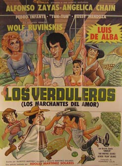 Item #55-2623 Los Verduleros (Los Marchantes del Amor). Movie poster. (Cartel de la Película)....