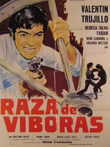 Item #55-2631 Raza de Viboras. Movie poster. (Cartel de la Película). Rebeca Silva...