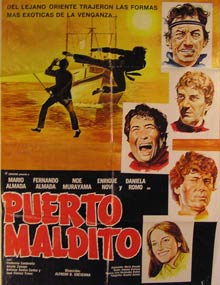 Item #55-2635 Puerto Maldito. Movie poster. (Cartel de la Película). Fernando Almada...