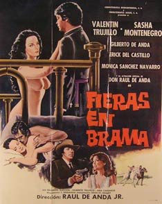 Item #55-2644 Fieras en Brama. Movie poster. (Cartel de la Película). Fernando Casanova...