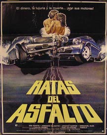 Direccin: Rafael Villaseor Kuri. Con Daniel Alfaro, Ingrid Brunner, Abril Campillo - Ratas Del Asfalto. Movie Poster. (Cartel de la Pelcula)