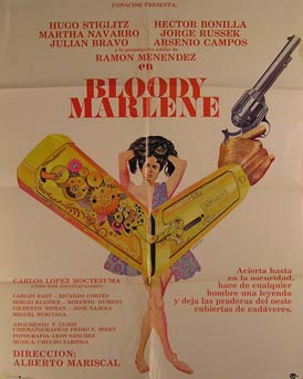 Item #55-2661 Bloody Marlene. Movie poster. (Cartel de la Película). Hector Bonilla...
