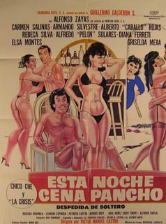 Item #55-2663 Esta Noche Cena Pancho. Movie poster. (Cartel de la Película). Alberto Rojas...