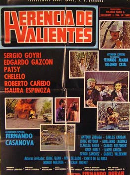 Item #55-2673 Herencia de Valientes. Movie poster. (Cartel de la Película). Roberto Canedo...