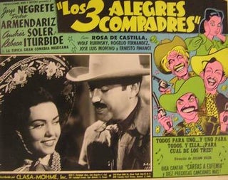 Item #55-2709 Los 3 Alegres Compadres. Movie poster. (Cartel de la Película). Pedro...