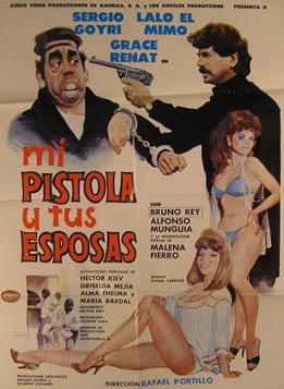 Item #55-2722 Mi Pistola Y Tus Esposas. Movie poster. (Cartel de la Película). Sergio Barrios...