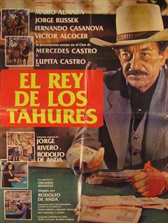 Item #55-2737 El Rey de los Tahures. Movie poster. (Cartel de la Película). Jorge Russek...